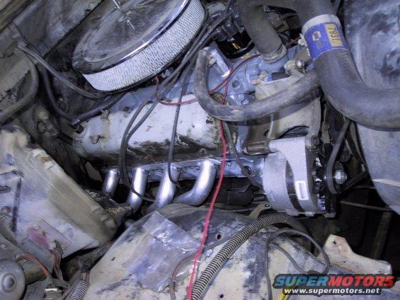 The clean engine.  Was in to big of a hurry to clean and repaint the valve covers, that will come later.