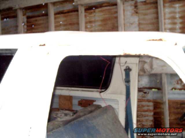 exterior-few rust spots above door opening