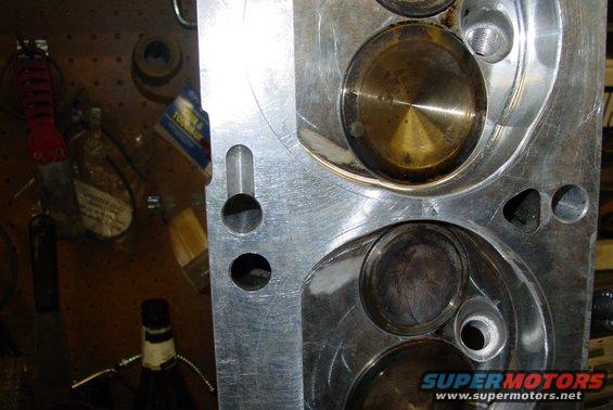Bottom Side of Shelby Aluminum Head - Rocker Shaft Oil Feed Hole
