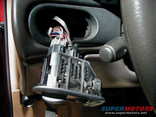 1997 Ford Taurus interior: removed dashboard component with wires visible