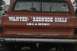 1989 Ford Bronco - Pickup truck tailgate displays custom text and branding, indicating it is a Chevrolet.