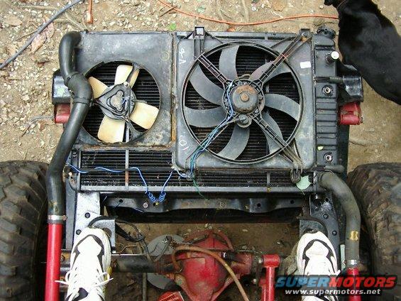 Top view of radiator