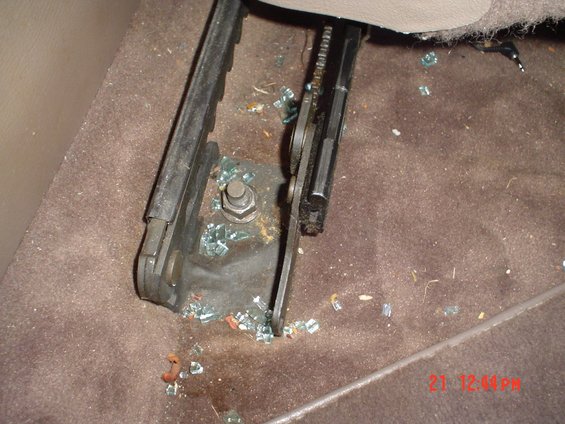 upon further inspection there's still glass left from when my radio was stolen. : (