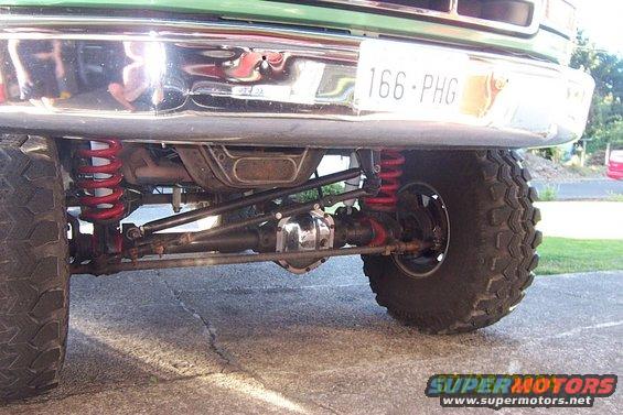 My solid axle under the truck. About the best mod i have done besides the lockers.