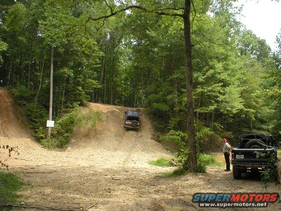 Doc making sure Daniel does his first hill climb correct
