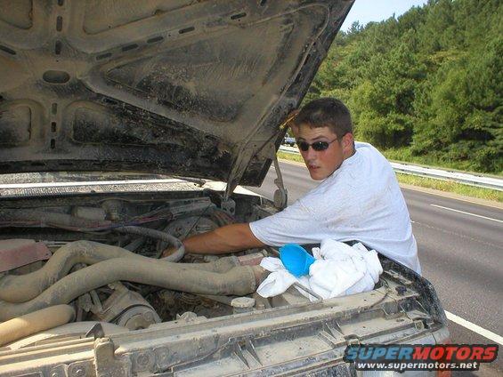 Daniel checking to see what the problem is.