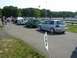 1990 Jeep YJ - Volkswagen Golfs gathered at a track event, with spectators present.