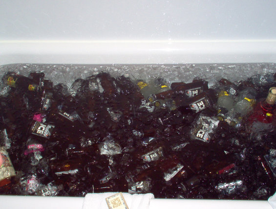 Nothing like a bathtub full of beer!