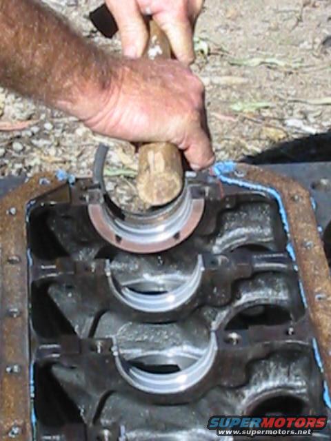 putting the rear main seal in.
