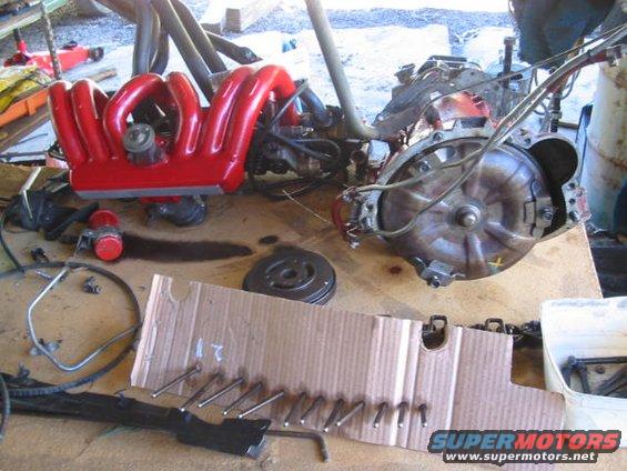 the bits and peices of the motor.
