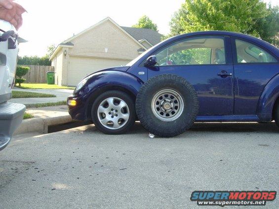 Wow. My tires are HUGE compared to those... But one day, she'll be runnin those!!  