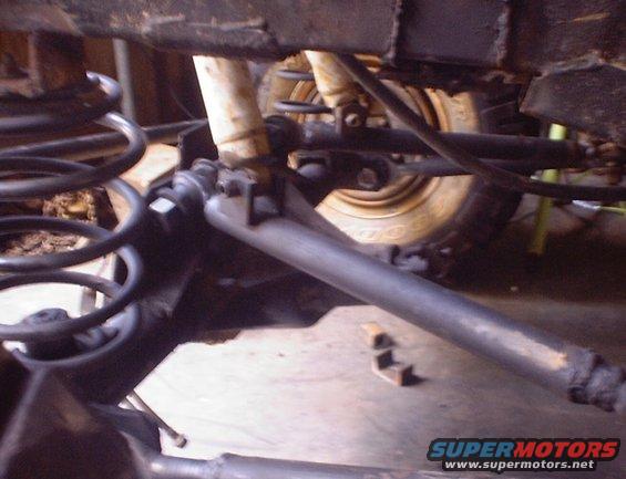 Close-up of a vehicle's suspension system, showing springs, shocks, and linkage