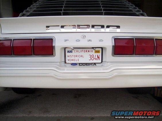 1978 Ford Mustang II Cobra rear with California historical plates