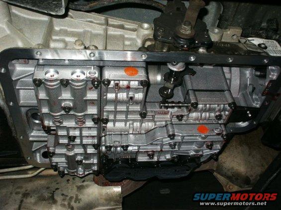 Transmission pan gasket with visible fluid