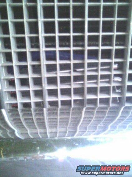 Grille with a grid pattern, viewed from below