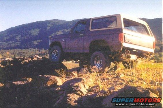 Testing the flex on some rocks.