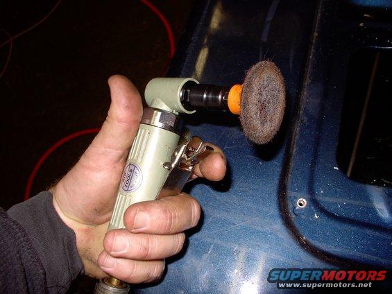 img_0023.jpg My new favourite tool !  25,000 rpm on air and scotchbrite pads that never seem to clog or choke on rust.  They remove rust, glue, undecoating, paint, bondo, etc. What they don't do is scratch or remove metal.  I love em' !