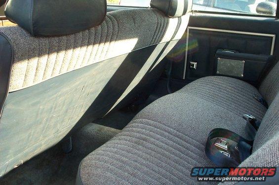 back seat and door panel of a car