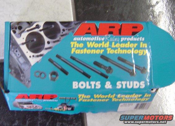 ARP bolts and studs box with image of engine block