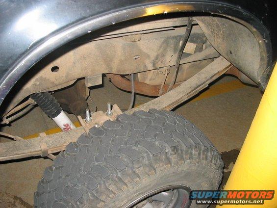 1988 Ford Bronco rear leaf spring suspension and tire