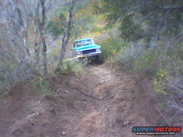 Broken rear pinion gear, It took two truck to get me out of this one.