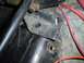 1981 Ford Bronco - pass front lh mounting tab ready to drill the hole in floor.
