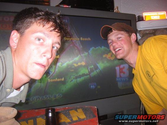 img_0084.jpg Well I live beachside, and I wanted to be closer to the danger, so we filled up multiple jugs full of beer from the keg and come back to my house, 100 yards from the beach. Heres the outer rain bands comin close to us...and my roomate Peder