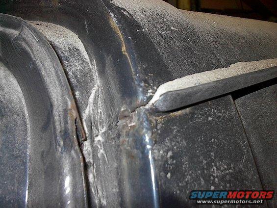 Typical Bronco A pillar rust before blasting.  To be expected after 19 years on the road, in the salt.