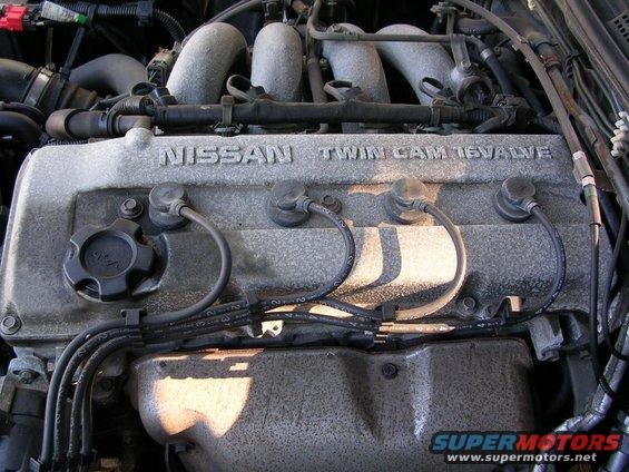 Nissan Twin Cam 16 Valve engine cover with spark plug wires