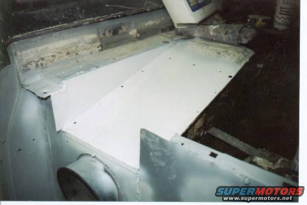 1966 Ford Bronco interior floor pan with new metalwork