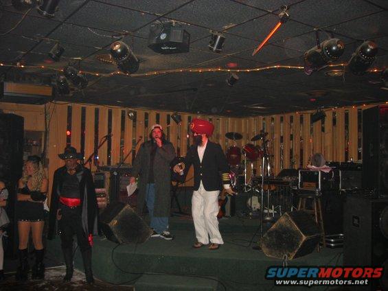 img_0206.jpg Made it past round 1 and 2....only a couple people wanted to kick my ass...and a british guy was telling me I was dressed like a sheik but the people in there thought I was dressed like a Muslim and somehting about Hindu's. Well my Hindu friend thought I was hilarious. Brit said he thought I should take off my turban. I told him since I bartended there for 6 months prior to this night, and knew half the people there I wasnt really worried about it, and I won 3rd place so HA. Some people take themselves and their opinions too seriously. 