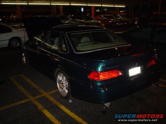 1998 Mercury Sable rear view, dark green sedan