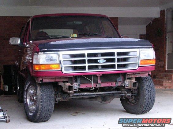 Making way for new bumper.  Notice the lean on the passenger side