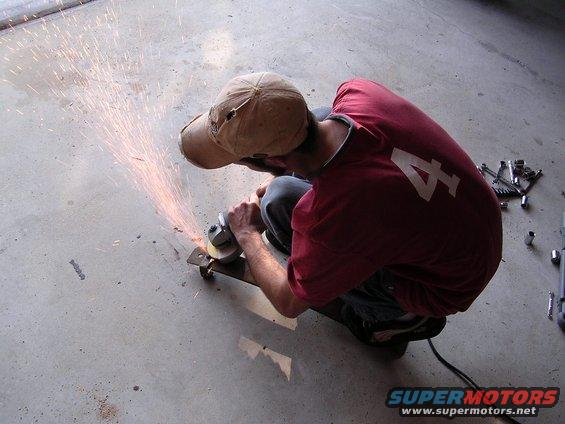David grinding out rivets