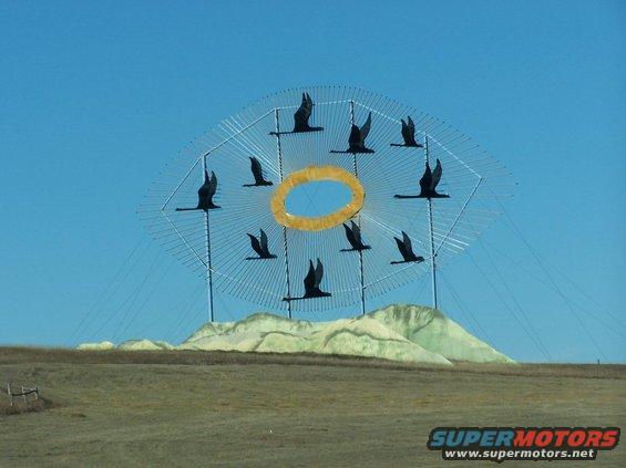 Geese In Flight - http://www.enchantedhighway.net/

This picture is one I actually took on the way back from Wisconsin while passing through North Dakota along I-94.  I never would have guessed it was so big until a CVN member linked me to the website.