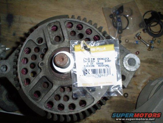 picture-162.jpg Going back to  the best source for working on my truck... the internet... I bought some machine bushings and some washers.  Unfortunatly 5/8" will only fit over the threads and not all the way down on the base.