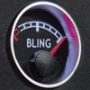 Gauge labeled BLING with needle pointing to full