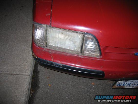 Damage to right front
