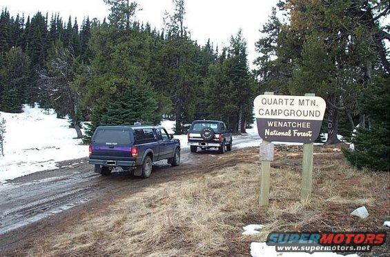 Entering the campground after a long climb up the mountain...