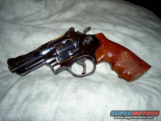 revolver with wooden grips