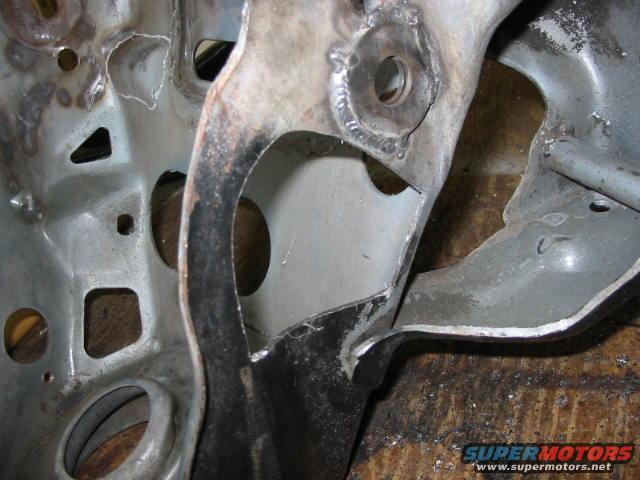 hole needed to clear front lower control arms to move them up 3/4"