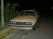 1982 Ford Mustang - This 1980s Ford Mustang hatchback is parked curbside at night.