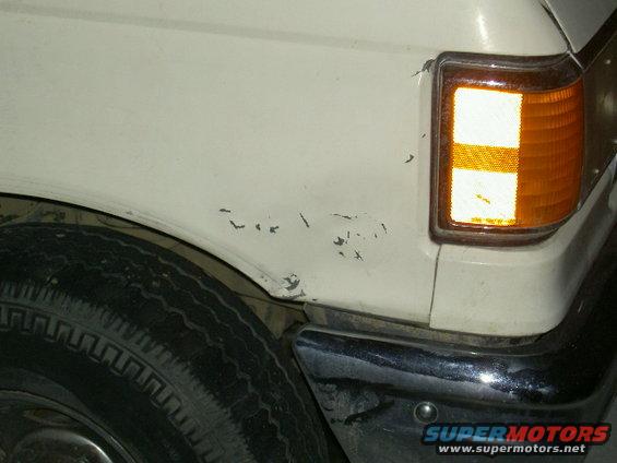 My Messed Up Fender.
You can't see all that well but it bows in about an inch there.