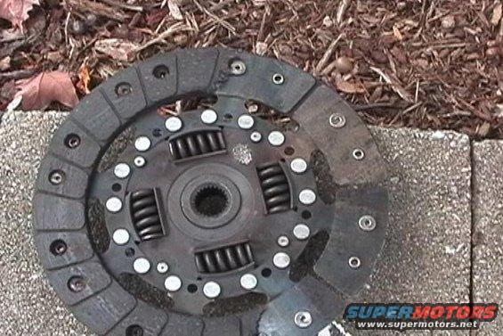 Clutch disc with springs and rivets