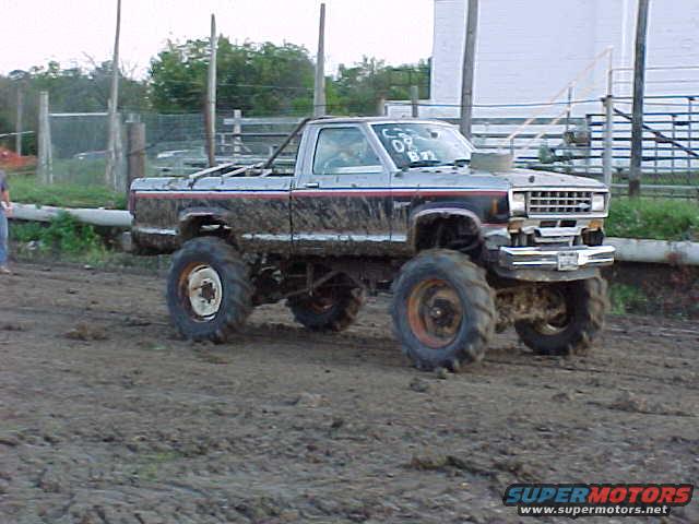1987 Ford Ranger mud truck with lifted suspension and large tires