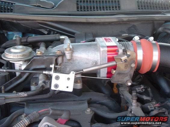 dsc00853.jpg September 26, 2004
Close up uf completed Poweraid throttle body spacer installation.