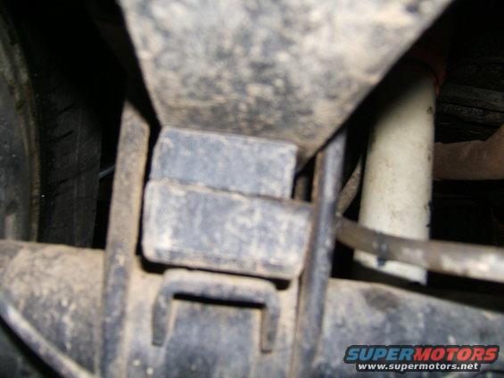 1978 Ford Bronco rear suspension components with shock absorber and leaf spring