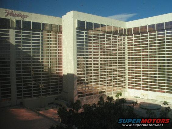 Flamingo Hotel in Las Vegas with its distinctive architecture and signage