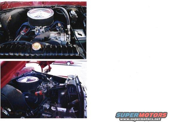Engine bay with air filter and radiator visible