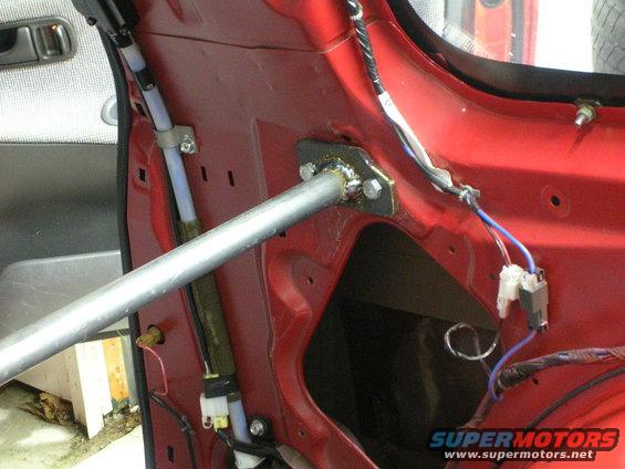 Interior door panel with roll bar mount and wiring